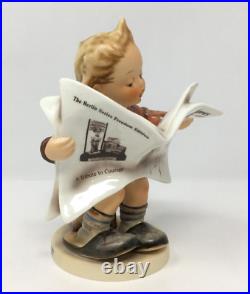 Goebel Hummel 184 Latest News Stars and Stripes TMK7 Figurine with COA Mint in Box