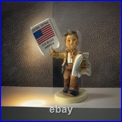 Goebel Hummel 2113 Extra Extra God Bless America SIGNED 2001 First Issue TMK8