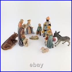 Goebel Hummel 214 Nativity Set 11pc TMK-4 3-Line Mark Large Vintage W Germany