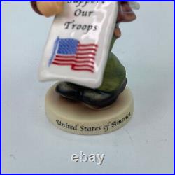 Goebel Hummel #2153 God Bless America Support Our Troops Figurine