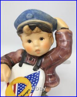 Goebel Hummel 2153 God Bless America Support Our Troops with COA Mint in Box