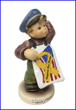 Goebel Hummel 2153 God Bless America Support Our Troops with COA Mint in Box