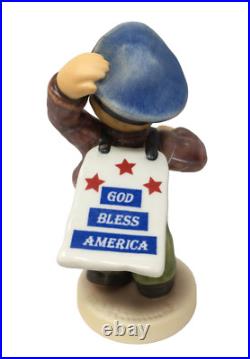 Goebel Hummel 2153 God Bless America Support Our Troops with COA Mint in Box