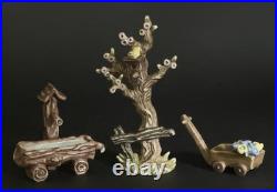 Goebel Hummel 3 Pc. Spring Landscape Hummel Source Tree Trough & Wagon Set