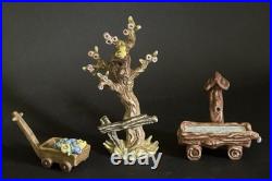 Goebel Hummel 3 Pc. Spring Landscape Hummel Source Tree Trough & Wagon Set