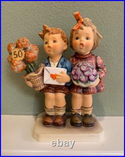 Goebel Hummel 50th Anniversary Figurine 1985 with Box # 416 The Love Lives On