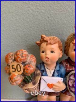 Goebel Hummel 50th Anniversary Figurine 1985 with Box # 416 The Love Lives On