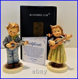 Goebel Hummel #557/558 Set, Strum Along & Little Troubadour, Nib