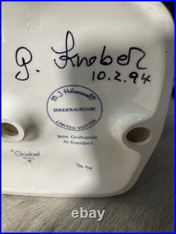 Goebel Hummel 621 Trademark TMK 7 At Grandpa's #160/10000 LM Signed by Artist