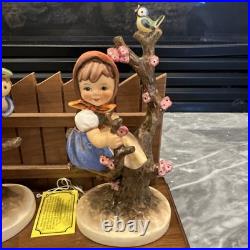 Goebel Hummel Apple Tree Boy Girl TMK-2 Germany 141 142 Vintage Set 6.5 Mint