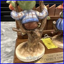 Goebel Hummel Apple Tree Boy Girl TMK-2 Germany 141 142 Vintage Set 6.5 Mint