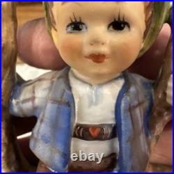 Goebel Hummel Apple Tree Boy Girl TMK-2 Germany 141 142 Vintage Set 6.5 Mint