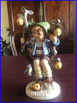 Goebel Hummel Apple Tree Boy Large Porcelain Figurine, TMK6 142V, 10.5 MINT
