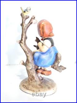 Goebel Hummel Apple Tree Girl (141/1) & Boy (142/I) Full Bee TMK2 Germany 6 5/8