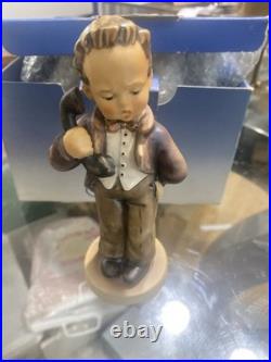 Goebel Hummel Boy With Telephone Figurine West Germany Vintage
