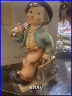 Goebel Hummel Boy with Umbrella & Bag Figurine Germany Vintage Porcelain 8
