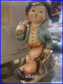 Goebel Hummel Boy with Umbrella & Bag Figurine Germany Vintage Porcelain 8