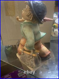 Goebel Hummel Boy with Umbrella & Bag Figurine Germany Vintage Porcelain 8