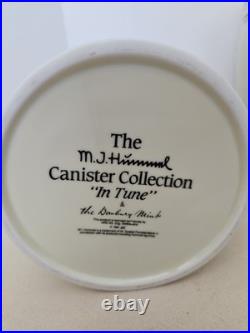 Goebel Hummel Canister Set W Germany Vintage Ceramic Jars Boy Girl Gold Trim with