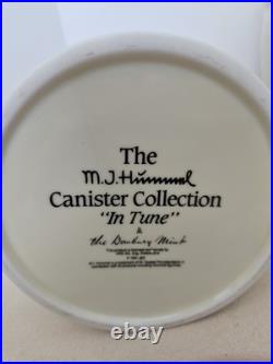 Goebel Hummel Canister Set W Germany Vintage Ceramic Jars Boy Girl Gold Trim with