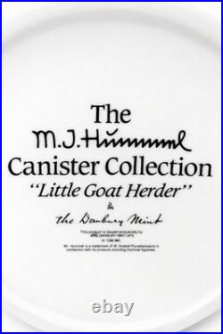 Goebel Hummel Canister Set W Germany Vintage Ceramic Jars Boy Girl Gold Trim with