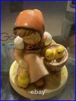 Goebel Hummel Chick Girl Figurine W. Germany Vintage Porcelain
