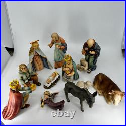 Goebel Hummel Christmas Nativity Scene 11 Piece Figurine Set 1951 Signed 1985