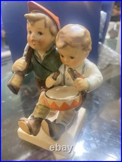 Goebel Hummel Drummer Boys Figurine Germany Vintage With Box & Bag