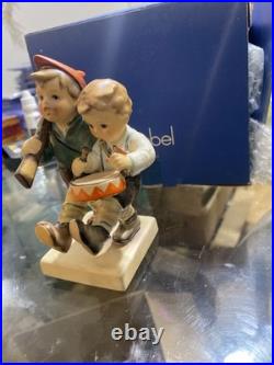 Goebel Hummel Drummer Boys Figurine Germany Vintage With Box & Bag