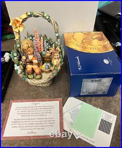 Goebel Hummel Easter Basket Gift Set 1059 D & Easters Coming 2027 with Box