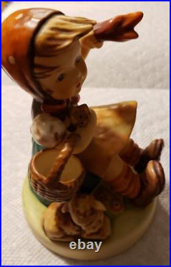 Goebel Hummel Farewell Waving Girl with Lamb Figurine West Germany