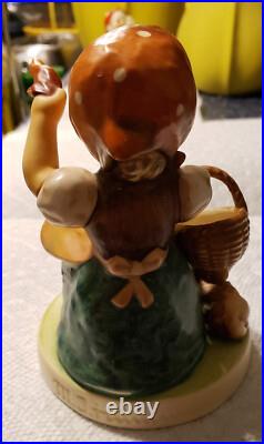 Goebel Hummel Farewell Waving Girl with Lamb Figurine West Germany