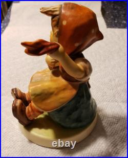 Goebel Hummel Farewell Waving Girl with Lamb Figurine West Germany