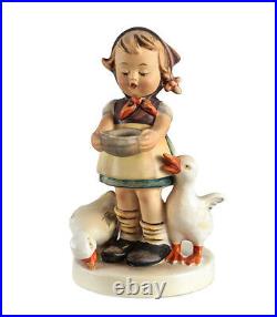 Goebel Hummel Figurine # 197 2/0 Be Patient Full Bee stamp TMK-2 Girl with Geese