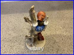 Goebel Hummel Figurine 56/B Out of Danger, TMK-3, a young girl in a tree, a pup
