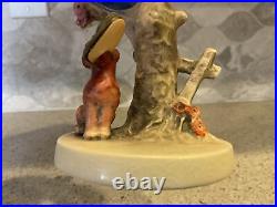 Goebel Hummel Figurine 56/B Out of Danger, TMK-3, a young girl in a tree, a pup