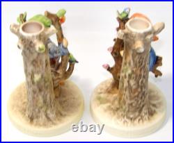 Goebel Hummel Figurine 6 Candle Holders Germany 677 & 676 Apple Tree Boy & Girl