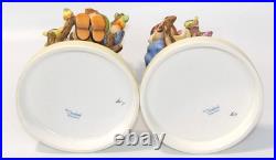 Goebel Hummel Figurine 6 Candle Holders Germany 677 & 676 Apple Tree Boy & Girl