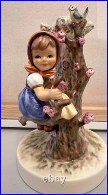 Goebel Hummel Figurine Candle Holders Germany #677 And #676 Apple Tree Boy Girl
