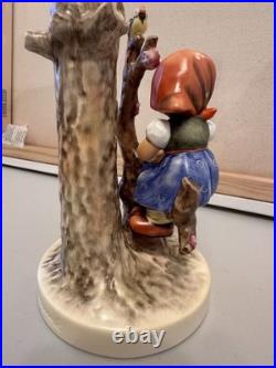 Goebel Hummel Figurine Candle Holders Germany #677 And #676 Apple Tree Boy Girl