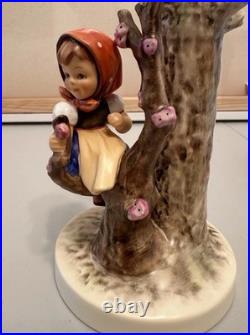 Goebel Hummel Figurine Candle Holders Germany #677 And #676 Apple Tree Boy Girl