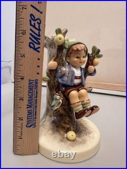 Goebel Hummel Figurine Candle Holders Germany #677 And #676 Apple Tree Boy Girl