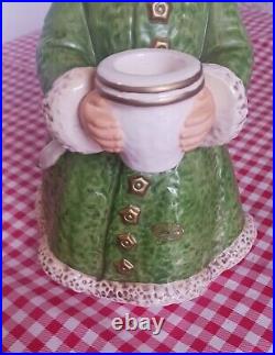 Goebel Hummel Figurine Germany Green Candle Holder Angel Stick Ceramic Wings