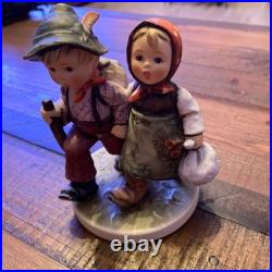 Goebel Hummel Figurine Going Home #383 1972 5 1/4 Goebel Hummel Figurine Going Home #383 1972 5 1/4