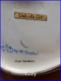 Goebel Hummel Figurine, Large Boy and Girl Umbrella 152A & 152 B, Germany 1951