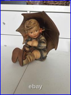 Goebel Hummel Figurine Large Girl With Umbrella 152B 1951