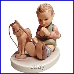 Goebel Hummel Figurine Playful Blessing 658 Boy with Toy Horse Exclusive Edition