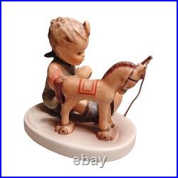 Goebel Hummel Figurine Playful Blessing 658 Boy with Toy Horse Exclusive Edition