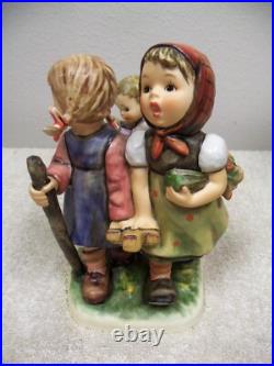 Goebel Hummel Figurine Pleasant Journey #406 Tmk6 2 Girls With Boy In Wagon