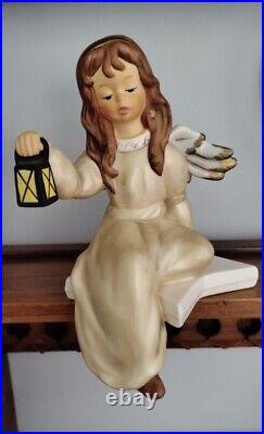 Goebel Hummel Figurine Sculpture vtg Germany 4100716 angel lantern shelf sitter